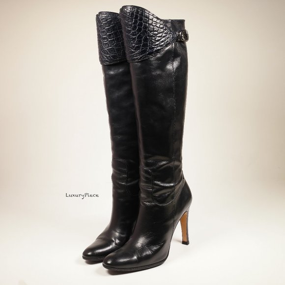 Amazing Gucci Boots with Alligator Croc Leather Rare - Picture 1 of 16